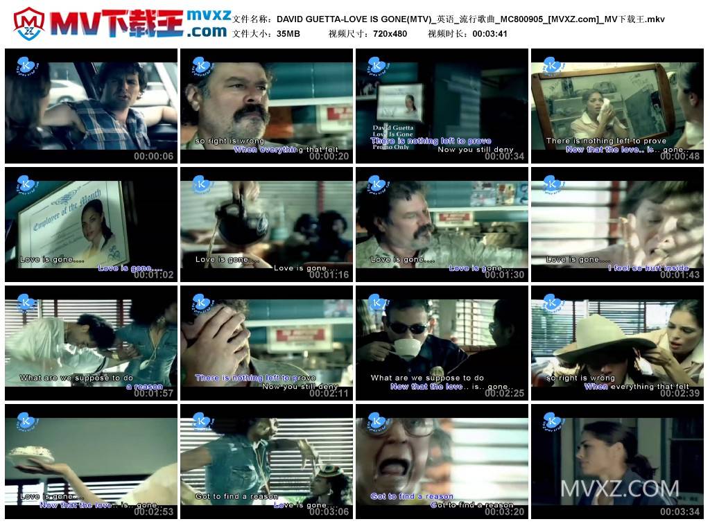 DAVID GUETTA-LOVE IS GONE(MTV)_英语_流行歌曲_MC800905